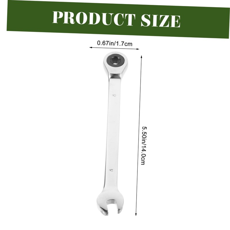 jojofuny 6mm Dual Head Combination Wrench Ratchet Spanner for Easy