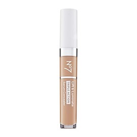 No7 Lift & Luminate Triple Action Serum Concealer - Medium - Anti Aging Liquid Concealer Makeup for Blemishes & Dark Circles - Medium to Full Coverage Concealer for Face (8ml)
