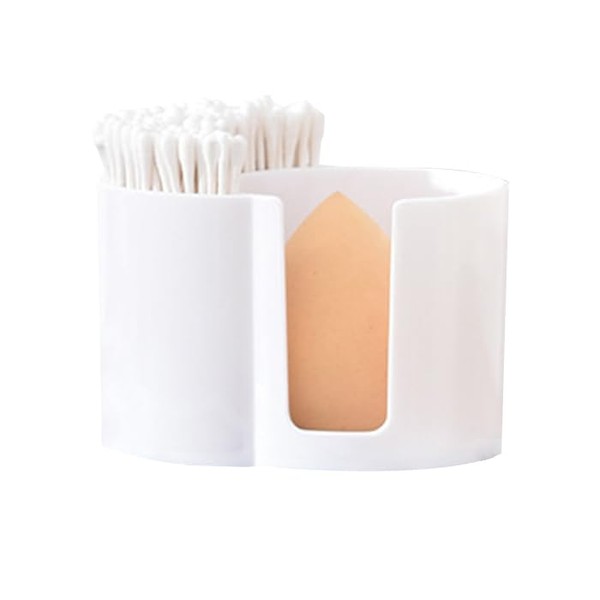 CINPIUK Qtip Holder Dispenser 2-in-1 Cotton Swab Pads Small Clear