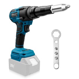 BOQNZN Cordless Rivet Gun Compatible with 18V Battery, Electric Brushless Blind Rivet Tool Kit, Portable Pop Rivet Gun for 1/8", 5/32", 3/16" Rivets