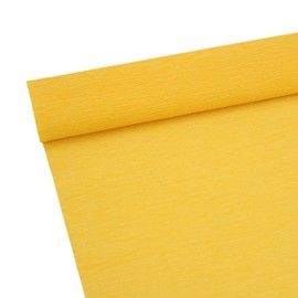 70g Premium Crepe Paper Roll for Flower Making White Green Pink Crepe Paper Sheets Streamer,10in Width, 8ft Length (Gold yellow)