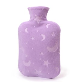 DICEVER Hot Water Bottle with Soft Cover, Hot and Cold Therapies, Hand Feet Warmer, Purple