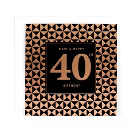 Hotchpotch Luxury Foiled 40th Birthday Card | Male 40th Birthday Card | Pocket Square Greeting Card London