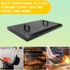 HECASA Griddle Hard Top Lid Black Grill Cover with Handle