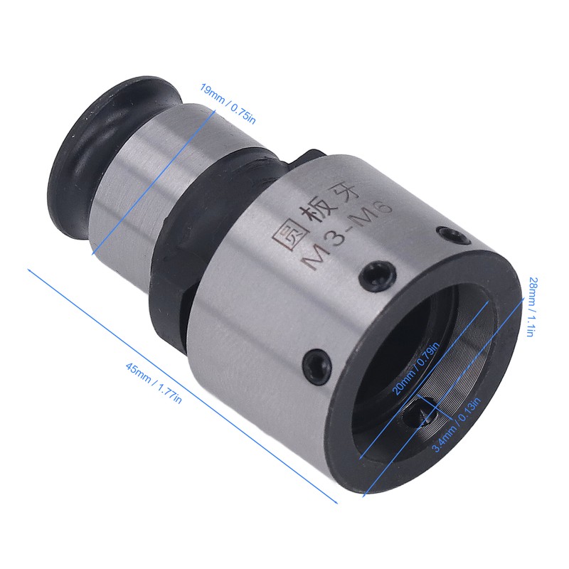 GT12 Round Die Chuck with Hex Wrench Carbon Steel Male