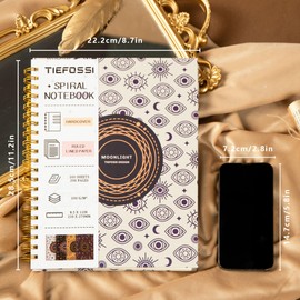 TIEFOSSI Spiral Notebook Diary Large College Notebook Spiral Bound Notebook 216x297mm Wired Office Journal A4 Letter Notebook for Work Study 100gsm Thick Paper