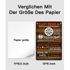 Putuo Decor Vintage Metal Darts Rules Sign - Retro Wall Decor for Dart Room, Bar, Pub, Club, Man Cave, Gift for Dart Players