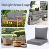 Outdoor Deep Seat Cushions Set, 24x24x4.3 inch, Fade Resistant, Waterproof