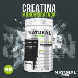 Creatina Monohidratada Natural Green, 1 kg de Polvo con 200 Porciones                                                                                 