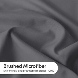 LONAVA King Sheet Set 4 Pieces,Dark Gray Ultra Soft & Breathable Microbifer Sheets, 1600 Thread Count Hotel Luxury Oeko-Tex Bed Sheets, 14-16 Inch Deep Pocket Durable Wrinkle Free Sheets