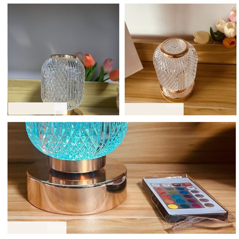 RGB Color Changing Crystal Table Lamp Acrylic Multifunction LED Crystal