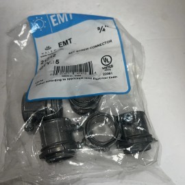 Halex 5-Halex Electrical Metallic Tube Set-Screw Connectors 3/4" 21212 Lots Of 5