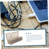 KONTONTY Plastic Cable Management Box Lid 7-Slot Cord Organizer Case