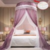 AIKASY Girls and Adults Canopy Bed, Elegant Double-Layer Bed Curtain,