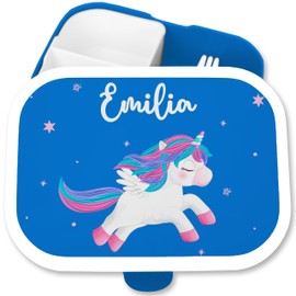 Children's Campus Lunch Box for Mepal - Unicorn - 750 ml - Blue - School Gifts Girls Children's Lunch Boxes Nursery Unicorns Lunch Box Preschool Child Vesperbox Kita Unicorns