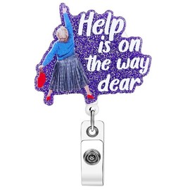 Cute Badge Holder, 1 Count Retractable Badge Reel, Summer Gifts Creative ID Badge Holder with Clip for Nurse Doctor Student Worker Volunteer, Easter Gifts, Men Gifts:_White__one-size