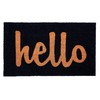 Calloway Mills Script Hello Doormat (Black/Natural, 24" x 48")