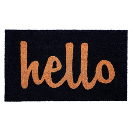 Calloway Mills Script Hello Doormat (Black/Natural, 24" x 48")