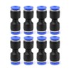 Straight Pneumatic Connectors, Pack of 8, Air Push Quick Attachments,