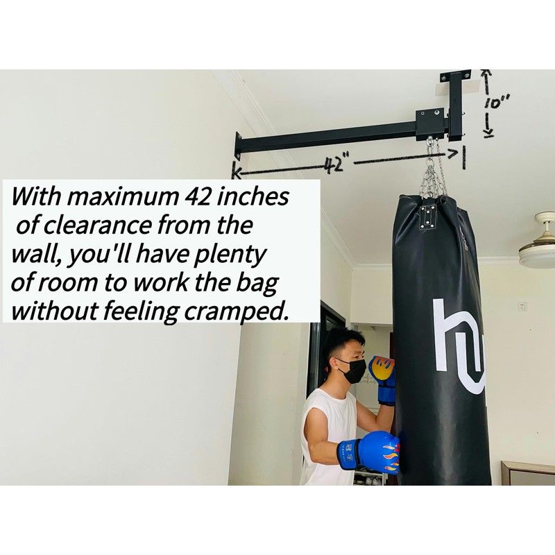 Wall Ceiling Heavy Bag Hanger Roller Mount Saving Space 44''