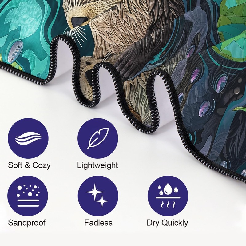 YISUMEI Microfibre Beach Towel XXL Beach Towel Lightweight Bath Towel