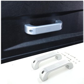 METYOUCAR Aluminum Alloy Replacement Interior Door Grab Handle Silver for @L@and @R@Over Defender 110 90 130 (Silver)