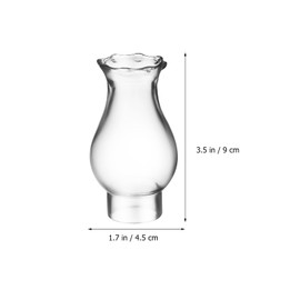 ULTECHNOVO 2 Set 1.7 X 3.5 Clear Glass Oil Lamp Chimney | Oil Lamp Chimney | Height Clear Glass Lamp Light Replacement Flaretop Oil Lamp Chimney Hurricane lamp for Oil Lamp