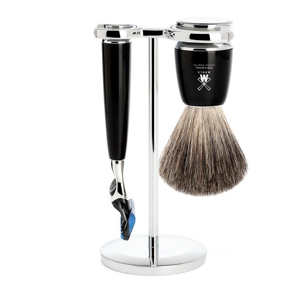 MÜHLE RYTMO 3-piece Pure Badger 5-Blade Razor Modern Luxury Wet Shaving Set