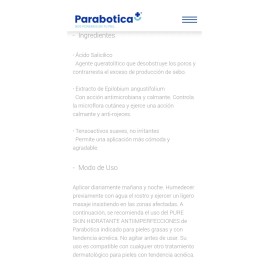 Parabotica Espuma Limpiadora Seborreguladora Piel Grasa 150ml Ácido Salicílico