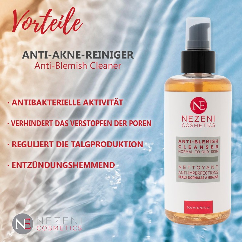 Nezeni Acne Facial Cleanser with Ac. Shikimic - 200ml -