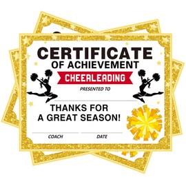 30 Cheerleading Achievement Award Certificates Children's Cheerleading Certificates Paper Game Achievement Certificates Children's Preschool Kindergarten Schools (Cheerleading Certificate)