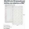 TILLYOU Mussola - Set di 2 lenzuoli con angoli elasticizzati