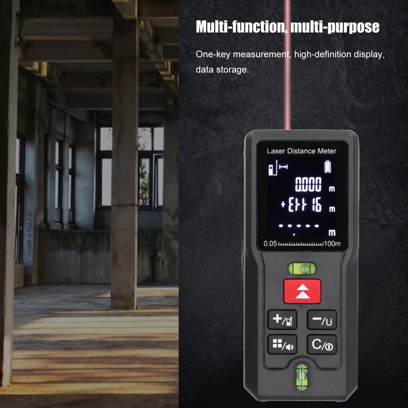 100M Hand‑Held Laser Rangefinder Portable Digital Distance Meter Measuring Tool