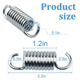 Valorup 2 Inch 10 Turn Extension Springs, Sofa Bed Replacement Parts, Recliner Springs, Replacement Furniture Mechanism Extension Tension Springs, 4-Pack