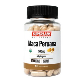 Superlabs Nutrition Maca 500mg 100 capsulas | Energía y Vitalidad Natural para Mejorar tu Rendimiento | Suplemento Alimenticio.