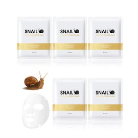 Face Mask Set-5 Pack Snail Mucin Collagen Face Sheet Mask Skincare,Hydrating Facial Mask,Moisturizing Full Face Mask, Glowing Skin for All Skin Types,Mother's Day Skin Care Product Gift Kit for Women