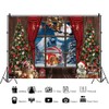 DASHAN 7x5ft Christmas Backdrop Xmas Tree Gingerbread House Window View