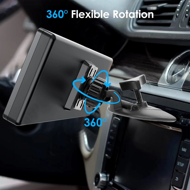 Universal CarPlay Screen CD Slot Mount 360° Adjustable for Car
