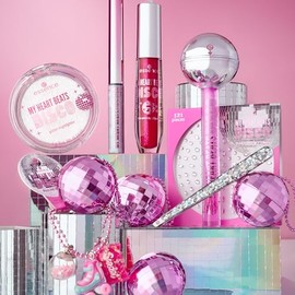 Essence My Heart Beats Disco Mix & Match Face Jewels, Storage, No. 01, Silver, Glittery, Nanoparticles Free, Pack of 121