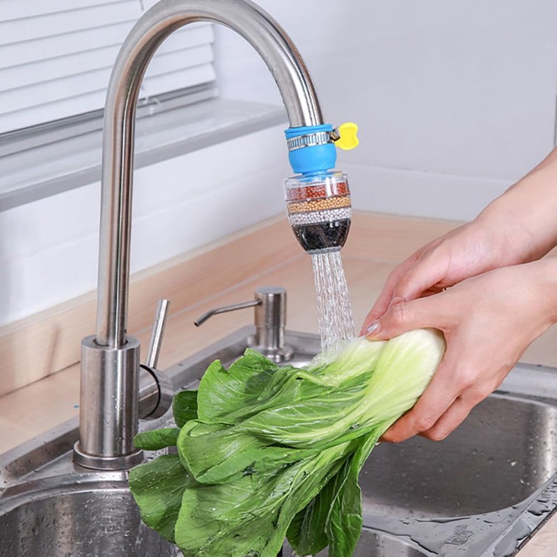 3PCS Water Tap Filter,PVC Faucet Water Filter,Activated Carbon Kitchen Tap