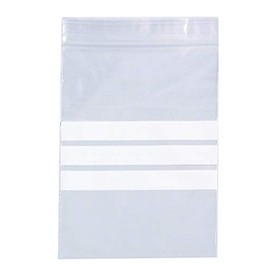 TP4U - Pack of 200 Bags - 6'' x 9'' Multipurpose Write on Panels/Stripe Grip Seal Reusable Resealable Strong Clear Plastic Polythene Storage Pouches - Various Quantities Available (200)
