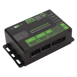 USB to UART I2C SPI JTAG Converter, 3.3V/5V, Aluminium Alloy Shell, Industrial USB Converter, Isolated I2C, SPI Interface, for Linux, ACOGEDORQW6I51XG8Z