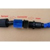 Topways® Electronix erweiterbarer Gartenschlauch Stecker und Buchse Adapter Verbindungsstück Blau