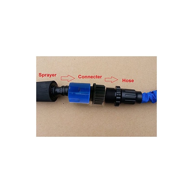Topways® Electronix erweiterbarer Gartenschlauch Stecker und Buchse Adapter Verbindungsstück Blau