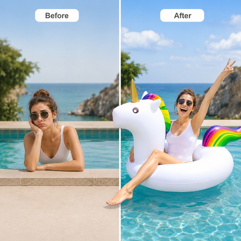 Inflatable Unicorn Pool Float for Summer Fun – Thick PVC