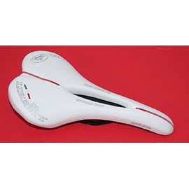 Montegrappa Liberty Saddle with Prostate Relief Ideal for Bike, Road / Road Bike, Fixed/White
