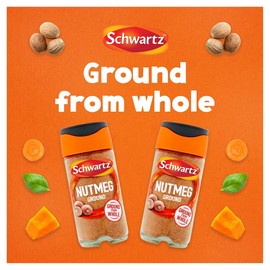 Schwartz Ground Nutmeg 32 G | Jar | Pack of 6 | Sweet and Earthy Flavour | Versatile Spice, Essential for Home-Cooked Meals | Perfect for Curries, Pasta Sauces and Cooked Vegetables
