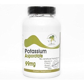 Potassium Asporotate 99mg ~ 100 Capsules - No Additives ~ Naturetition Supplements
