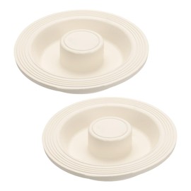 sourcing map 2Pcs Drain Stoppers, Rubber Bathtub Stopper Sink Plugs Caps with Hanging Ring for Bathtub Kitchen Bathroom (White - 3" to 4-1/8")