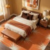 Orange Atomic Throw Rugs for Entryway 2x3